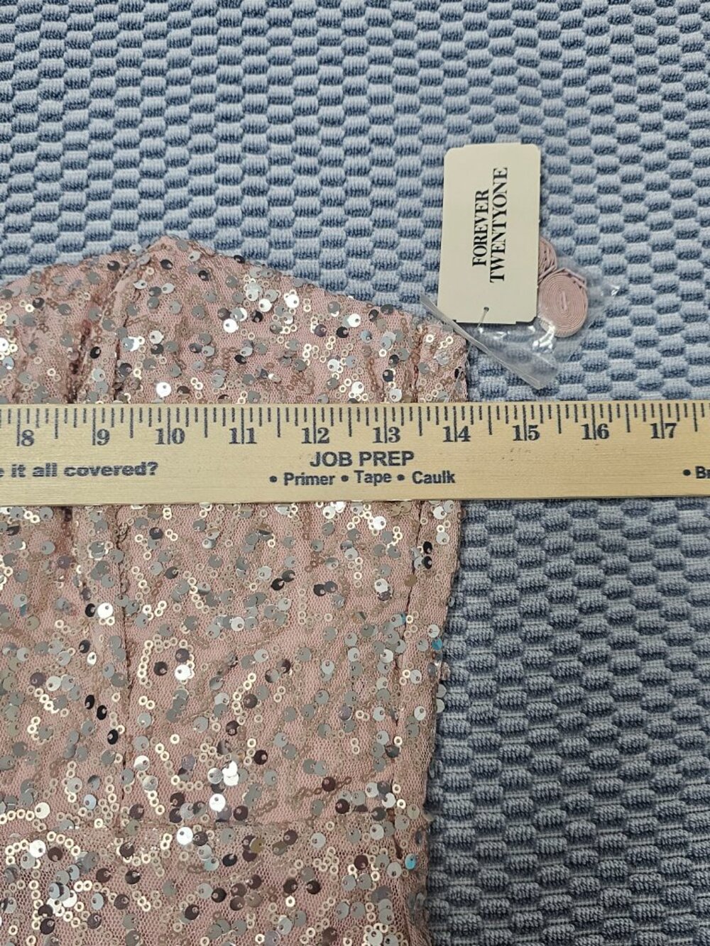 NEW Forever21 Pink Silver Sequin Strapless Wedding Cocktail Mini Dress - Sz Med - Picture 5 of 6